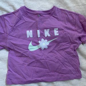 Nike Kids Purple Shirt with Flower